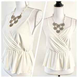 NWT Women’s 21 Saints Surplice Peplum Cami Tank Top